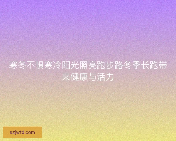 寒冬不惧寒冷阳光照亮跑步路冬季长跑带来健康与活力